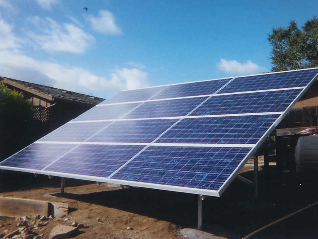 New Monterey County Solar System installed across from Hopkins Marine Station, Pacific Grove,Monterey County, 
California